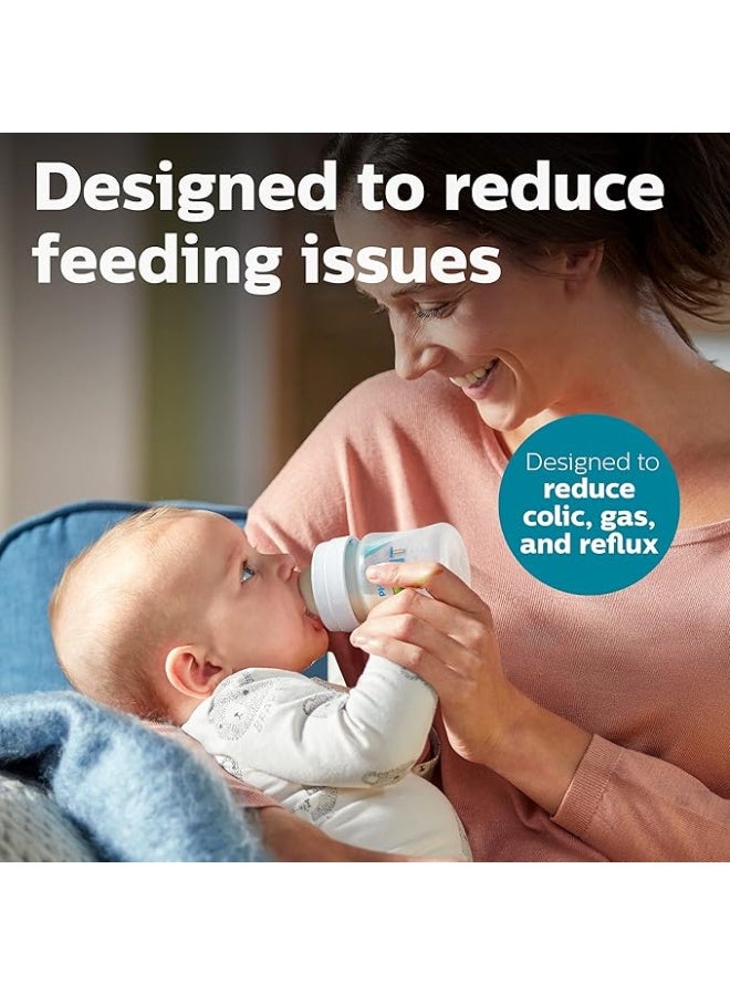 Avent PHILIPS AVENT Anti Colic Baby Bottles with AirFree Vent, 4oz, 4pk, Clear, - Image 3